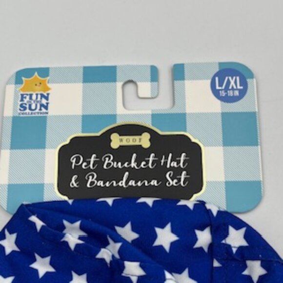 NEW Woof Pet Scarf Bandana‎ & Bucket Hat Size Large/X-large - Picture 4 of 10